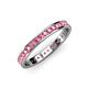4 - Livia 1.70 mm Pink Tourmaline Eternity Band 
