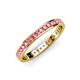 4 - Livia 1.70 mm Pink Tourmaline Eternity Band 