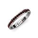 4 - Livia 1.70 mm Red Garnet Eternity Band 