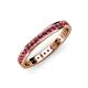4 - Livia 1.70 mm Rhodolite Garnet Eternity Band 
