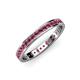 4 - Livia 1.70 mm Rhodolite Garnet Eternity Band 