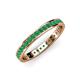 4 - Livia 1.70 mm Emerald Eternity Band 