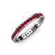 4 - Livia 1.70 mm Ruby Eternity Band 