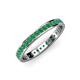 4 - Livia 1.70 mm Emerald Eternity Band 