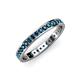 4 - Livia 1.70 mm Blue Diamond Eternity Band 