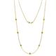 1 - Salina (7 Stn/3mm) Yellow Diamond on Cable Necklace 