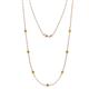 1 - Salina (7 Stn/3mm) Yellow Diamond on Cable Necklace 
