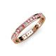 3 - Livia 1.70 mm Pink Tourmaline and Diamond Eternity Band 