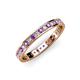 3 - Livia 1.70 mm Amethyst and Diamond Eternity Band 
