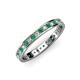 3 - Livia 1.70 mm Emerald and Diamond Eternity Band 