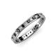 3 - Livia 1.70 mm Black and White Diamond Eternity Band 
