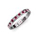 3 - Livia 1.70 mm Ruby and Diamond Eternity Band 