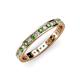 3 - Livia 1.70 mm Green Garnet and Diamond Eternity Band 