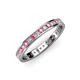 3 - Livia 1.70 mm Pink Tourmaline and Diamond Eternity Band 