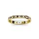 2 - Livia 1.70 mm Smoky Quartz and Diamond Eternity Band 