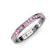 3 - Livia 1.70 mm Pink Sapphire and Diamond Eternity Band 