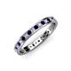 3 - Livia 1.70 mm Blue Sapphire and Diamond Eternity Band 