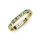 3 - Livia 1.70 mm Green Garnet and Diamond Eternity Band 