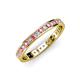 3 - Livia 1.70 mm Pink Tourmaline and Diamond Eternity Band 
