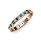 3 - Livia 1.70 mm Blue and White Diamond Eternity Band 