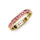 4 - Livia 2.00 mm Pink Tourmaline Eternity Band 