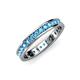 4 - Livia 2.00 mm Blue Topaz Eternity Band 