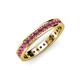 4 - Livia 2.00 mm Rhodolite Garnet Eternity Band 