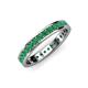 4 - Livia 2.00 mm Emerald Eternity Band 