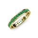 4 - Livia 2.00 mm Emerald Eternity Band 