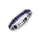4 - Livia 2.00 mm Blue Sapphire Eternity Band 