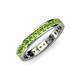 4 - Livia 2.00 mm Peridot Eternity Band 