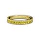 1 - Livia 2.00 mm Yellow Diamond Eternity Band 