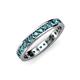 4 - Livia 2.00 mm London Blue Topaz Eternity Band 