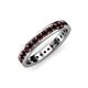4 - Livia 2.00 mm Red Garnet Eternity Band 
