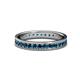 1 - Livia 2.00 mm Blue Diamond Eternity Band 