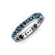 4 - Livia 2.00 mm Blue Diamond Eternity Band 