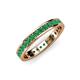 4 - Livia 2.00 mm Emerald Eternity Band 