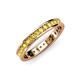 4 - Livia 2.00 mm Yellow Sapphire Eternity Band 