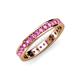 4 - Livia 2.00 mm Pink Sapphire Eternity Band 