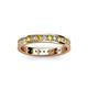2 - Livia 2.00 mm Yellow and White Diamond Eternity Band 