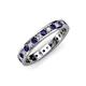 3 - Livia 2.00 mm Blue Sapphire and Diamond Eternity Band 