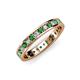 3 - Livia 2.00 mm Green Garnet and Diamond Eternity Band 