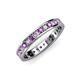 3 - Livia 2.00 mm Amethyst and Diamond Eternity Band 