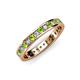 3 - Livia 2.00 mm Peridot and Diamond Eternity Band 