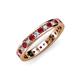 3 - Livia 2.00 mm Ruby and Diamond Eternity Band 