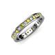 3 - Livia 2.00 mm Yellow and White Diamond Eternity Band 
