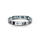 2 - Livia 2.00 mm London Blue Topaz and Diamond Eternity Band 