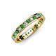 3 - Livia 2.00 mm Green Garnet and Diamond Eternity Band 