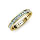 3 - Livia 2.00 mm Aquamarine and Diamond Eternity Band 