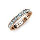 3 - Livia 2.00 mm Aquamarine and Diamond Eternity Band 
